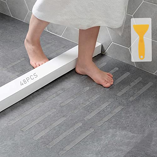 Kyerivs Anti-Slip Strips,48pcs Safety Shower Treads Stickers, Bathtub Non Slip ...