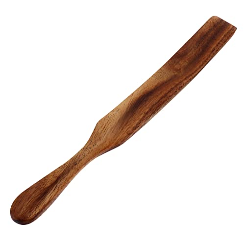 COLLBATH Portable Long Handle Wooden Spatula Cooking Utensil for Mixing ...