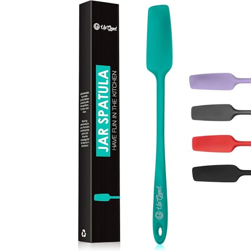 Silicone Jar Spatula | 600F Heat Resistant Non-Stick Rubber Scraper ...