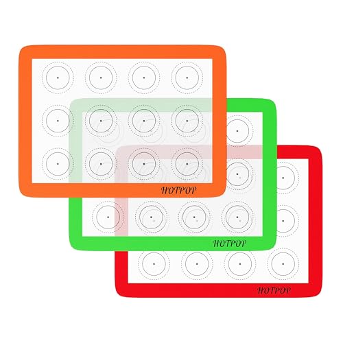 HOTPOP Silicone Baking Mats 0.75mm - Non-Stick Silicone Sheets for ...