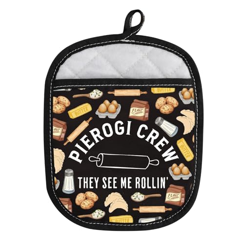 WCGXKO Pierogi Crew Oven Mitt Polish Dumpling Gift Pierogi Maker ...