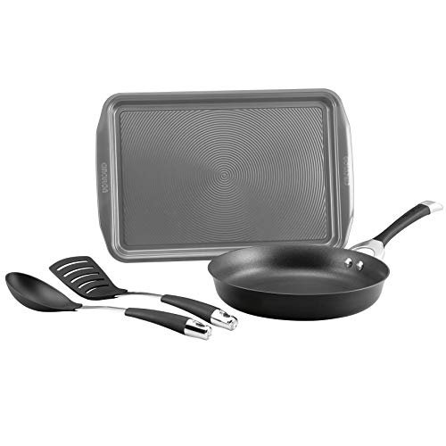 Circulon 87535 Symmetry Hard Anodized Nonstick Cookware Set / Pots and Pans Set - 4 Piece, Black