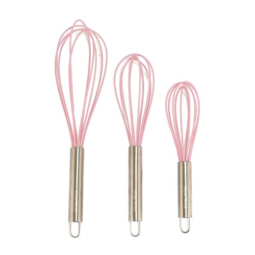 Silicone Whisk Set - Non-Scratch - Pink