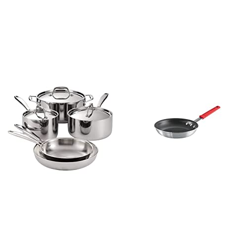 Tramontina 8-Piece Cookware Set Stainless Steel, 80116/247DS & Professional Fry Pans (8-inch)