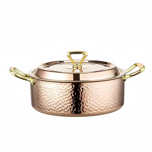 YJX Hammered Copper Stock Pot