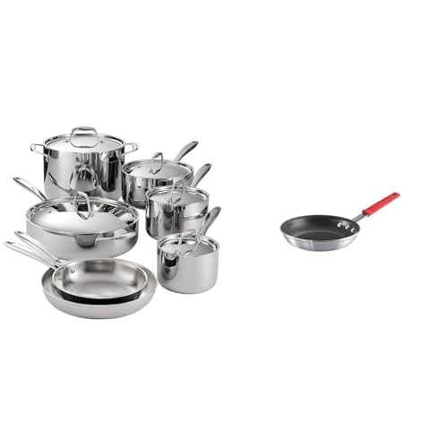 Tramontina 12-Piece Tri-Ply Clad Cookware Set with 8-Inch and 10-Inch Fry Pans, 80114/534DS Model