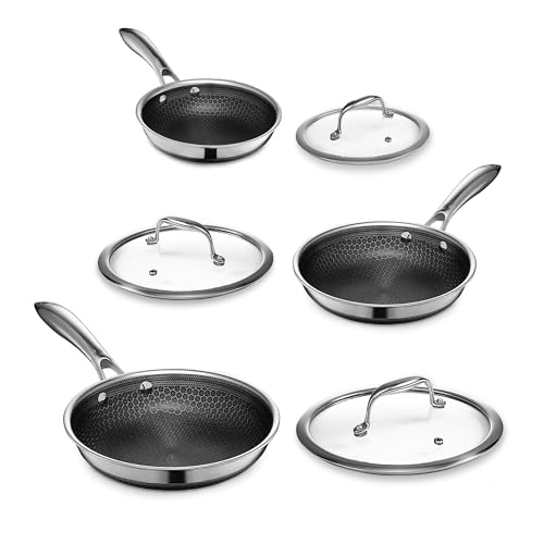 HexClad Hybrid Nonstick 6-Piece Cookware Set, 7