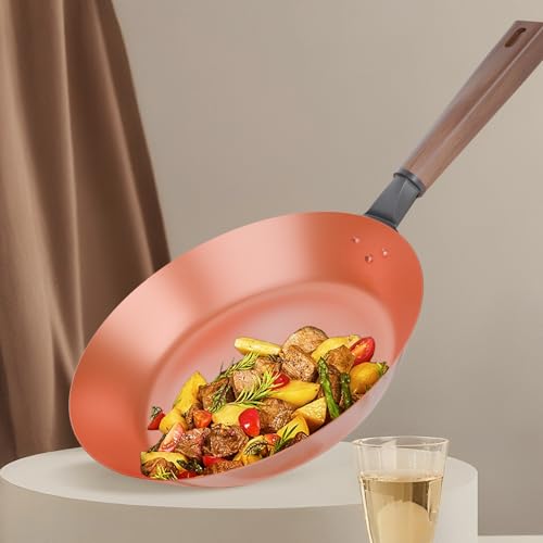 Handmade Pure Copper Frying Pan