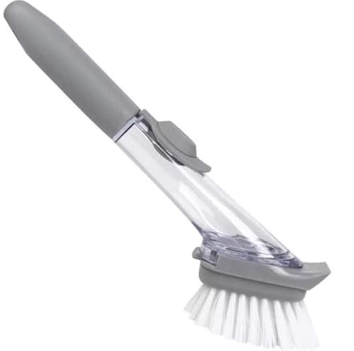 Heavy-Duty Dish Scrub Brush with Soap Dispenser and Stand – ...