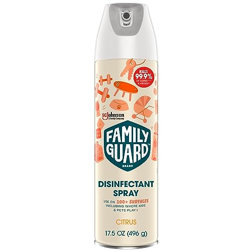 FamilyGuard Disinfectant Spray Aerosol, Antibacterial & Sanitizing Spray, Use on ...