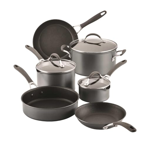Circulon A1 Series with ScratchDefense Nonstick Induction Pots and Pans Cookware Set, Induction Cookware, Kitchen Essentials, 9-Piece, Graphite