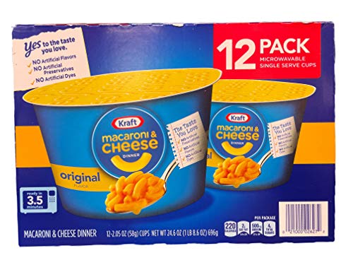 Kraft Macaroni & Cheese Dinner Original Flavor 12-2.05 OZ Cups ...