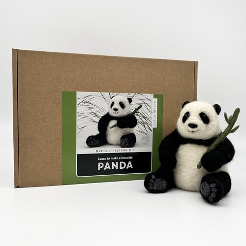 Bergin & Bath Needle Felting Kit, Panda. Make a Life-Like ...