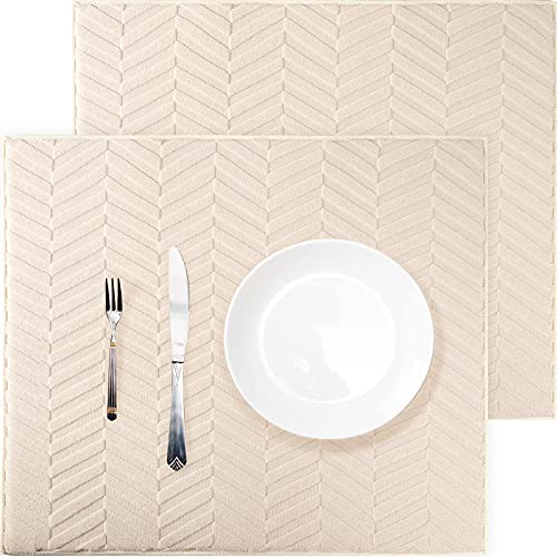 KDIJET Dish Drying Mat 2 Pack XL Beige Twill Sculpted ...