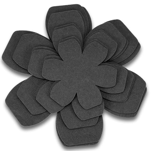 Classicseali 8pcs Pot Protectors,4 Different Sizes Polyester Pan Dividers for Stacking,Black Pot Separators for Stackings and Protecting Your Cookware(6