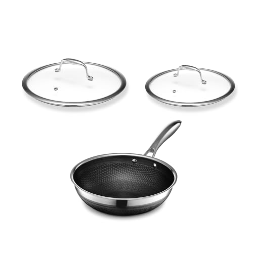HexClad Hybrid Nonstick 3-Piece Cookware Set, 10
