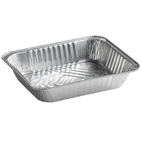 VeZee Jetfoil Disposable 9X13 Aluminum Foil/Pan Pans Half Size Deep Steam Table Bakeware - Cookware Perfect for Baking Cakes, Bread, Meatloaf, Lasagna:| Case:100CT