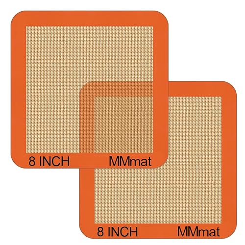 MMmat Silicone Baking Mats Set of 2 Square Non-Stick Reusable ...