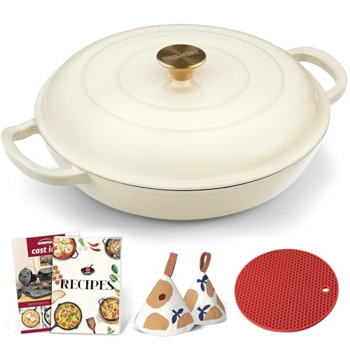 Overmont Enameled Cast Iron Braiser...