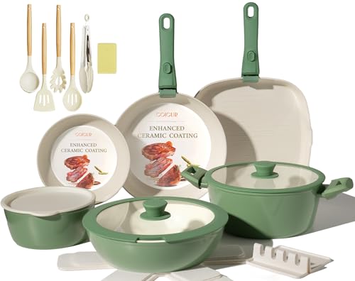 Ceramic Cookware Set Non Stick...