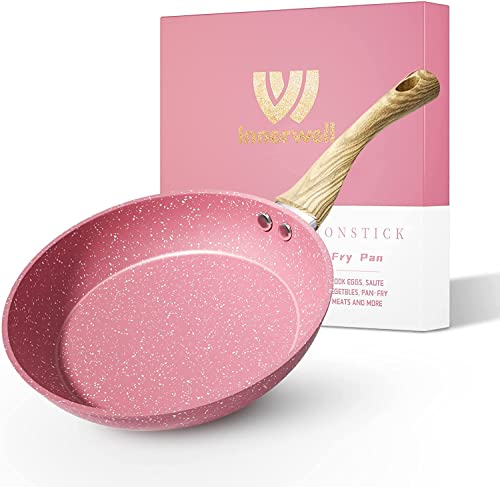 Frying Pan Nonstick, 9.5 Inch Pink Egg Pan, Non Stick ...