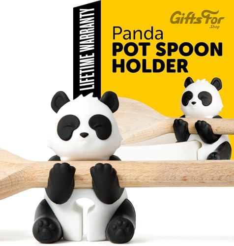 Panda Spoon Rest for Stove Top – Silicone Pot Clip ...