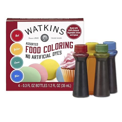 Watkins Assorted Food Coloring, 1 Each Red, Yellow, Green, Blue, ...