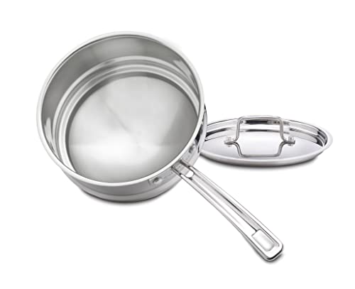 Frigideira aberta Cuisinart MCP22-24N MultiClad Pro inoxidável, Caldeira dupla com ...