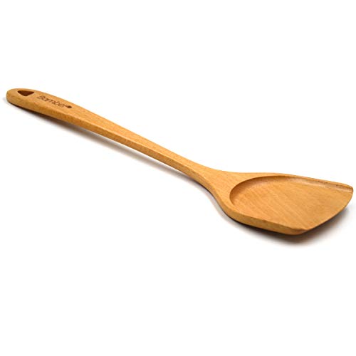 Bamber Wooden Wok Spatula Set Wood Turner with Long Handle ...