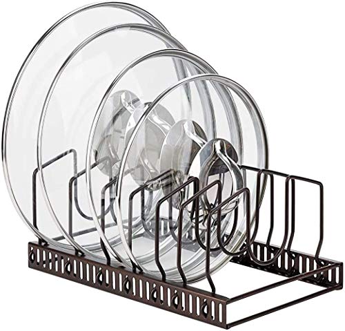 Toplife Pot Lids Organizer Rack for Cabinet and Countertop, 7+ ...