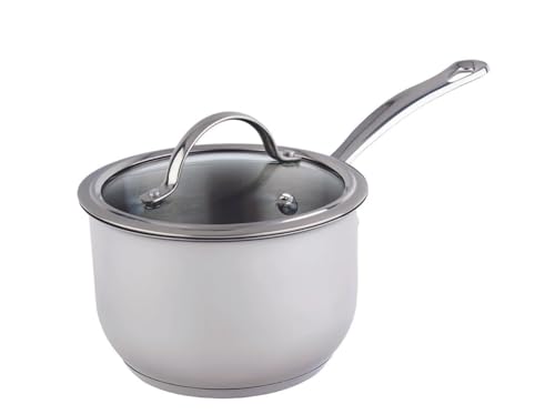 Meyer - Nouvelle Stainless Steel Saucepan with Tempered Glass Lid (2.1L/2.2qt) - Made in Canada