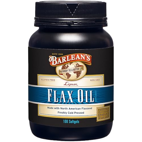 Barlean's Omega 3 6 9 Lignan Flaxseed Oil Supplements, Cold-Pressed ...