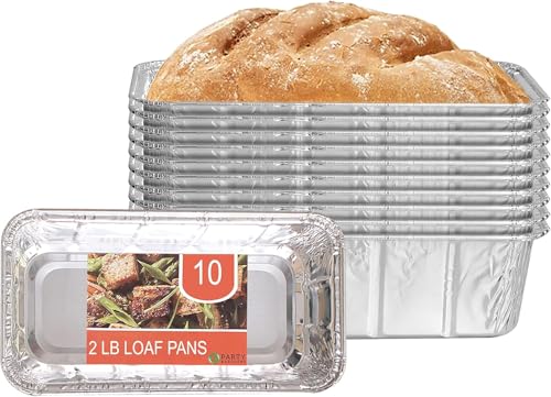 PARTY BARGAINS 2 Lb Aluminum Loaf Pan - 10 Pack, ...
