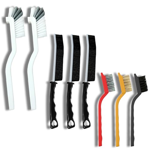 Betanull Crevice Cleaning Brush Set, Multi-Purpose Hard Bristle Brushes for ...
