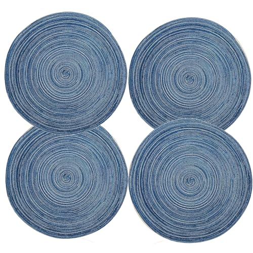 Abuzhen Round Placemats Set of 4 Round Braided Place mats ...