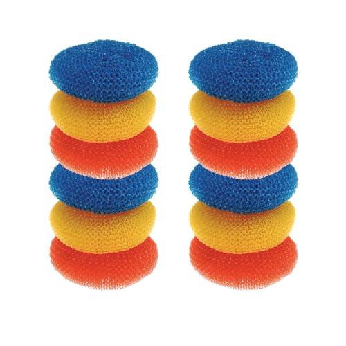 LOLA Plastic Mesh Scouring Pads - 12 Pack, 3.375