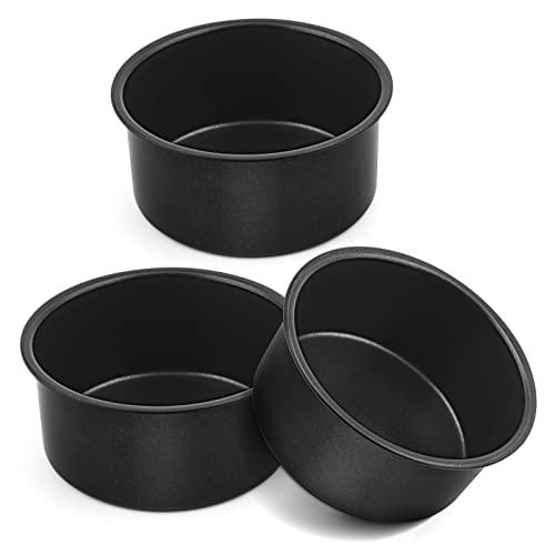 E-far 4 Inch Cake Pan Set of 3, Nonstick Stainless ...