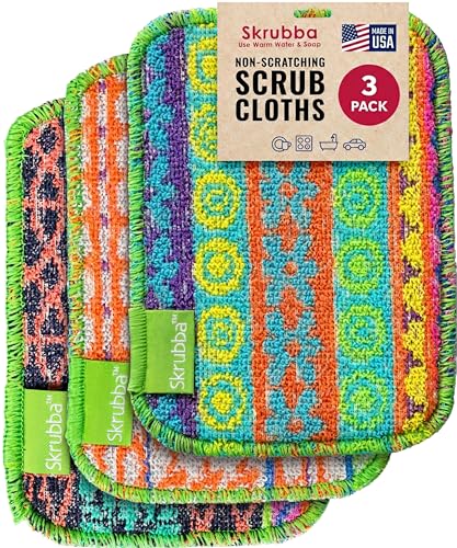 Wet-it! Skrubba 3-Pack Reusable Dish Scrubbers – Non-Scratch Scouring Pads ...