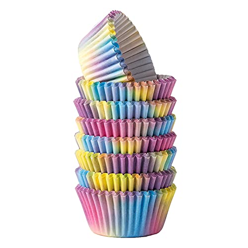 Barry's Home Aurora Cupcake Liners Standard Size, No Smell Rainbow ...