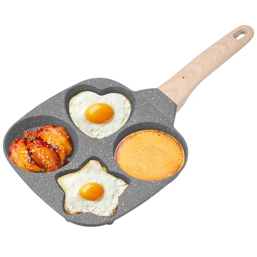 YLMFTNU 4 Cup Egg Frying Pan, Nonstick Breakfast Frying Pan, ...