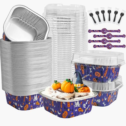 Mini Cake Pans With Lids And Spoons of Halloween 2025,10oz ...