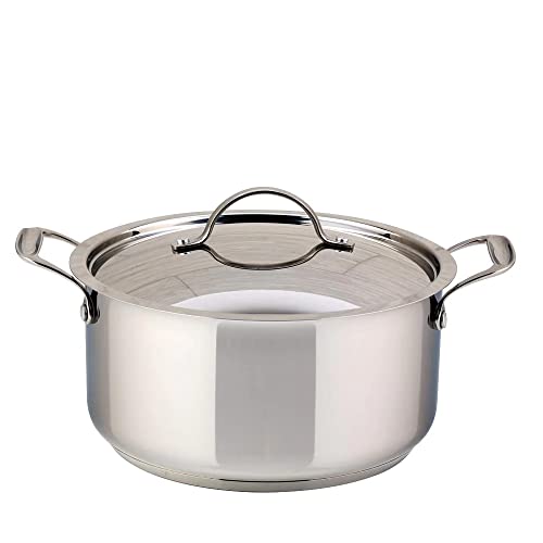 Meyer - Confederation Stainless Steel Dutch Oven with Lid, Induction Cooktop Compatible (6.5L/6.9qt) - Made in Canada