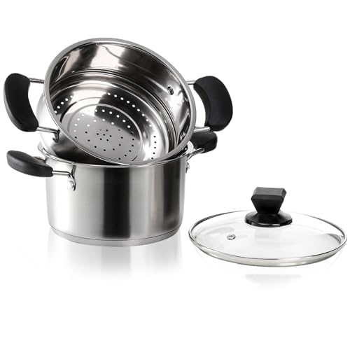 cookware with steamer
