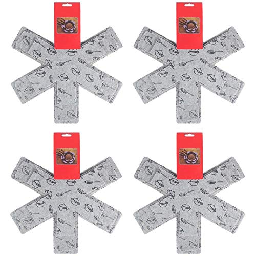Acronde 12PCS Pot & Pan Protectors Cookware Protector Set Divider Pads to Prevent Scratching, Separate and Marring, 3 Sizes-15