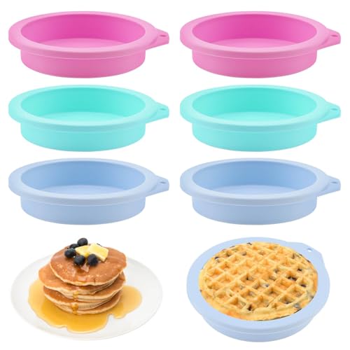TQEONKL 6Pcs Silicone Air Fryer Egg Molds, Non-Stick Accessories Silicone ...