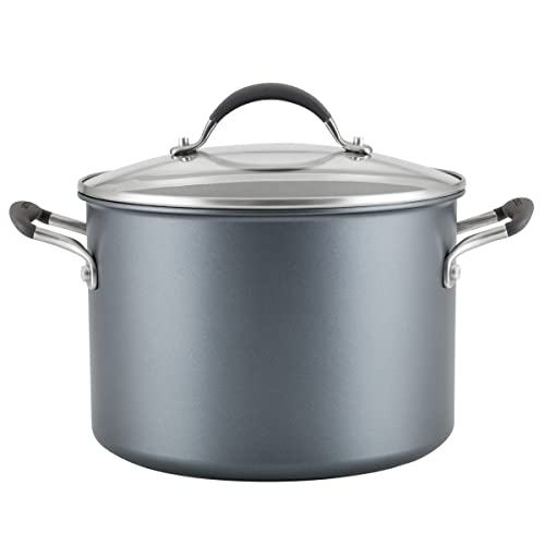 Circulon A1 Series with ScratchDefense Nonstick Induction Cookware, Stockpot with Lid, Pasta Pot, Kitchen Essentials, 8-Quart, Graphite
