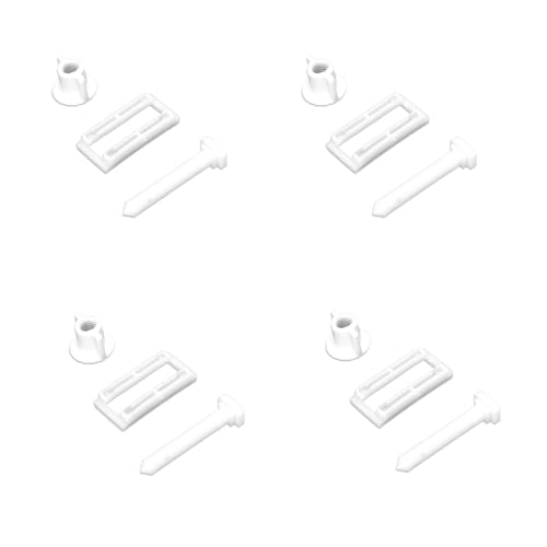 Ruimou 4PCS Toilet Seat Hinged Bolt Nuts(Rectangular),Plastic Toilet Seat Cover ...