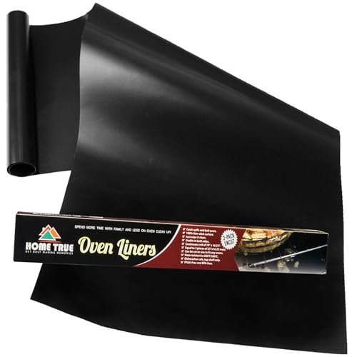 Home True Ovenliner Microwave Toaster Stovetop Mat Non-stick Black 70x16.25 ...