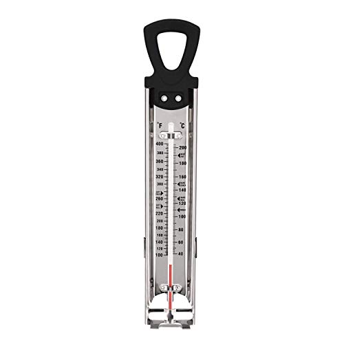 Stainless Steel Candy & Deep Fry Thermometer with Pot Clip ...