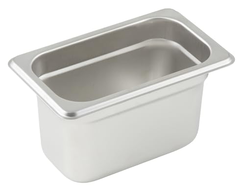 Winco Anti-Jamming Steam Pan, 1/9 by 4-Inch, Standard Weight, Medium, ...